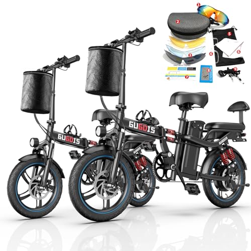 Folding Electric Bike for Adults, 2 Seater Electric Bike, 750W/1000W Peak Motor, 48V Removable Battery, Up to 45/60Miles, 16"/20" Tire Ebike, All-Terrain Foldable Electric Bicycles image 4