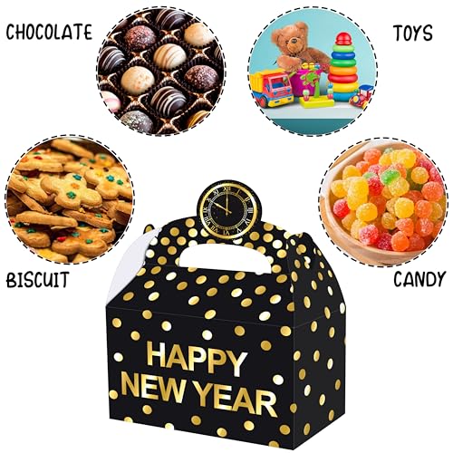 LUCKYQUBE 12pcs 2026 New Years Eve Party Treat Boxes Happy New Year Party Gift Boxes Cheers to 2026 Party Decorations for Hello 2026 New Year Holiday Party Supplies - Image 5