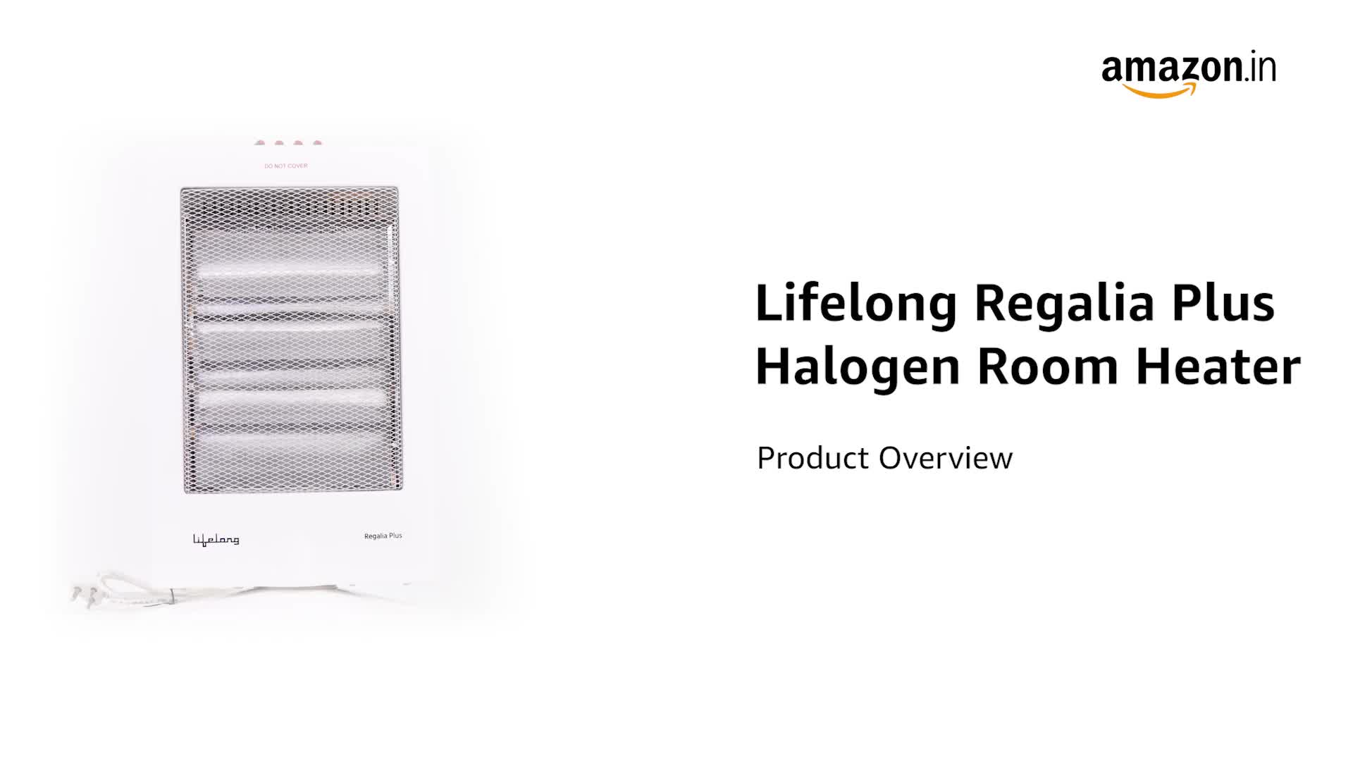 Lifelong LLHH921 Regalia Plus 1200 W Halogen Room Heater, 3 Power Settings,  Oscillating Base, Room