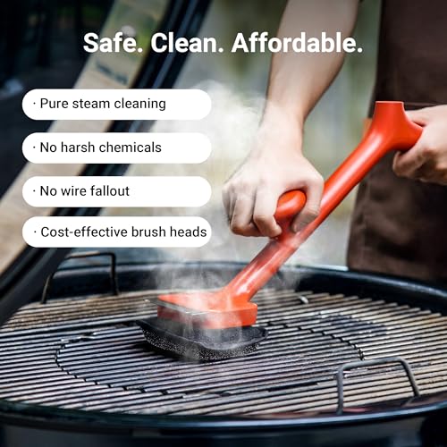 Image of ThermoMaven BQ03 Grill Brush Replaceable Cleaning Head, Safe Bristle-Free BBQ Cleaning Tool, Barbecue Grill Cleaner, 6 Pcs Refill, Only for BQ03