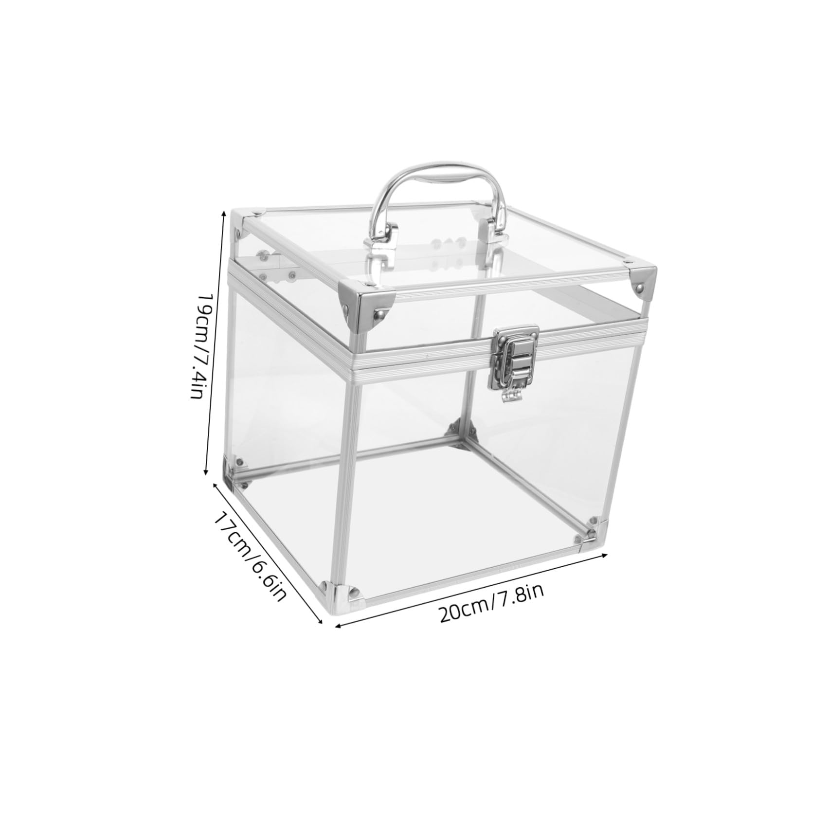 Kichvoe Scatola Porta Dischi per Grande Capacità in Vinile in Acrilico con Manico Organizer Raffinato per Album da Collezione, per Spazio Intrattenimento o Scrivania