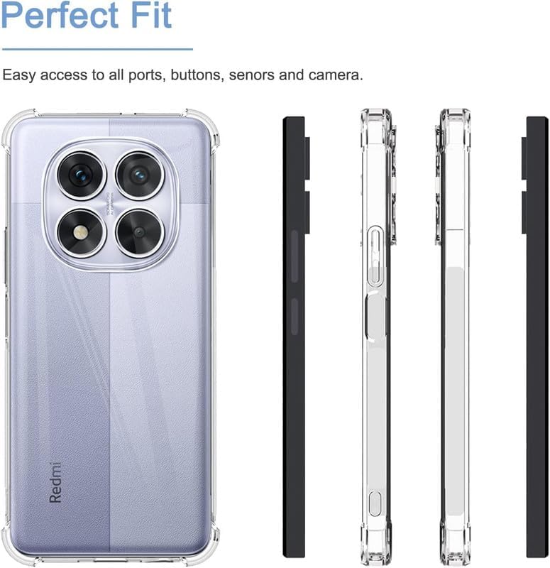 Image of for [Poco X7 5G] Case,[Poco X7 5G] Phone Back Case Cover Clear Transparent Reinforced Corners TPU Shock-Absorption Flexible Cell Phone Cover for [Poco X7 5G] - Transparent