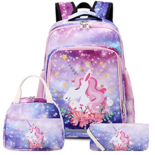 School Backpacks Girls Bookbag Cute Lightweight Backpack Kids Lunch box and Pencil case
