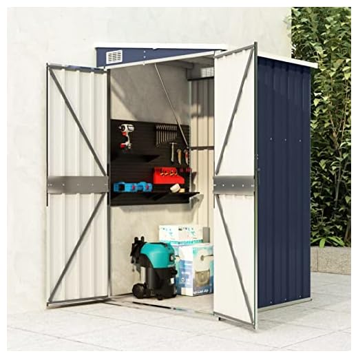 NITCA Casetta da Giardino a Parete in Acciaio Zincato, Antracite 118x100x178 cm