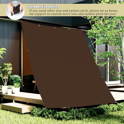 Voile de soleil imperméable protection UV auvent extérieur marron
