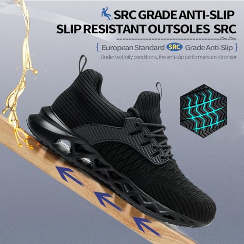 Non Slip Steel Toe Shoes for Men Women Comfortable Work Shoes Lightweight Safety Composite Toe Shoes3
