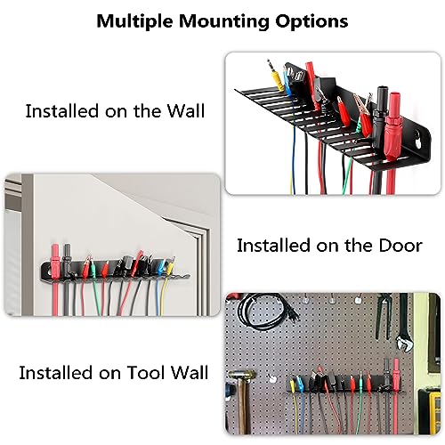 Sumnacon Wall Mounted Cable Hanger and Organizer, 13 Cable Slot Cable Hanger,Iron Cable Rack-Slots Width from 6 to 9mm for Cord Management,Black by Sumnacon - Image 6