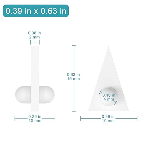 Miniatura 2 de stonylab Barras de agitación magnéticas triangulares, recubiertas de PTFE, blancas, ideales para mejorar la eficiencia de mezcla, imán duradero,