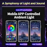 LED Interior Car Lights for Men & Women, USB Powered Atmosphere Strip Lights with APP Control, Music Sync, Multi-Color Car Decoration, Universal Auto Lighting Kit for Cars, Trucks - Image 5