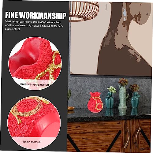 Kisangel Creative Money Bag Decor for Home or College Apartment 8-inch Lucky Bag Ornament for Desktop Crafts and Boys and Girls Room Decoration2