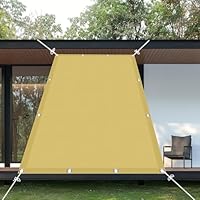 Sunblock Schaduwnet 1 x 4 m Rechthoekig Shade Mesh, Luifel Vierkant Zonwering Waterafstotend PES UV Blok, voor Buiten Tuin Terras, met touwen, Wit