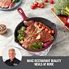 DASH Zakarian x Nonstick Cast Iron Skillet - Versatile Frying Pan Cookware - Oven-Safe Searing Skillet with Pour Spout and Quick-Clean Surface - Rust-Resistant - Cranberry, 9.5-Inch #1