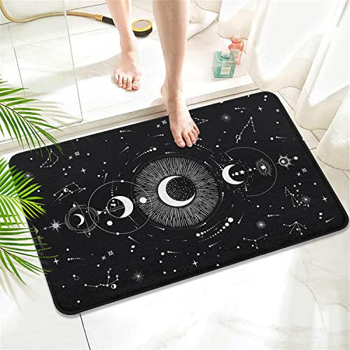 Goth Imitation Cashmere Bathroom Mat Rug-Rubber Non-Slip Absorbent Soft Bathroom Rug for Tub Shower Sink (17 W x 27 L)