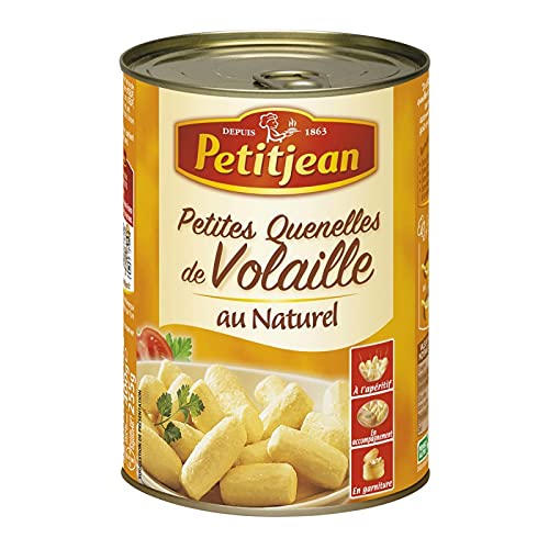 Délices de Poulet: Quenelles de Volaille Naturelles PETITJEAN - Boite 255g Authentique savoir-faire français - Idéal pour repas rapides et gourmands - Le Lot De 4