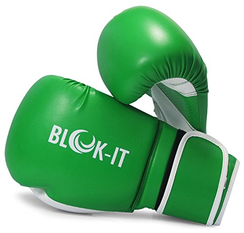Blok-iT Guantes de Boxeo Especialista en Equipo para Boxeo Pro (Verde, 4oz (Tamaño del niño)