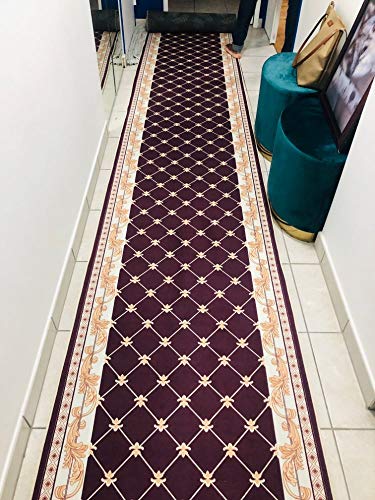 Amcerd Longs Tapis pour Couloir, Tapis Tissé à Plat, Design Moderne & Traditionnel pour Chambre, Cuisine, Descente de Lit - 40x140cm Cover