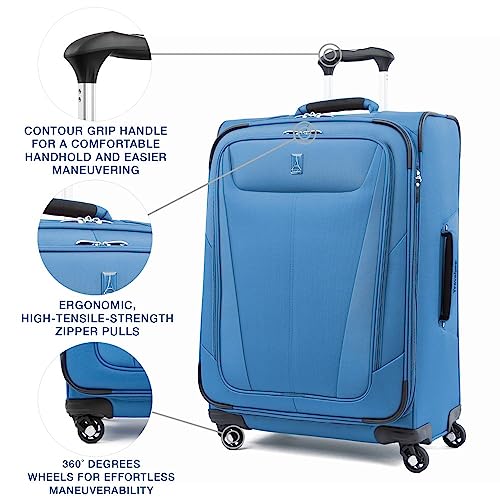 Travelpro-Maxlite-5-Softside-Expandable-Checked-Luggage-with-4-Spinner-Wheels-Lightweight-Suitcase-Men-and-Women-Azure-Blue-Checked-Medium-25-Inch