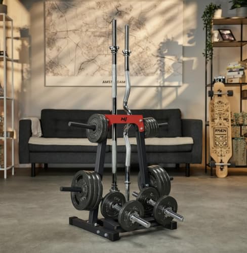 Hop-Sport HS-1008A Rack Stand for Barbells Dumbbells and Weights -Practical Barbell Storage- Multifunctional Weights Holder-Home Gym Accessories - Image 5