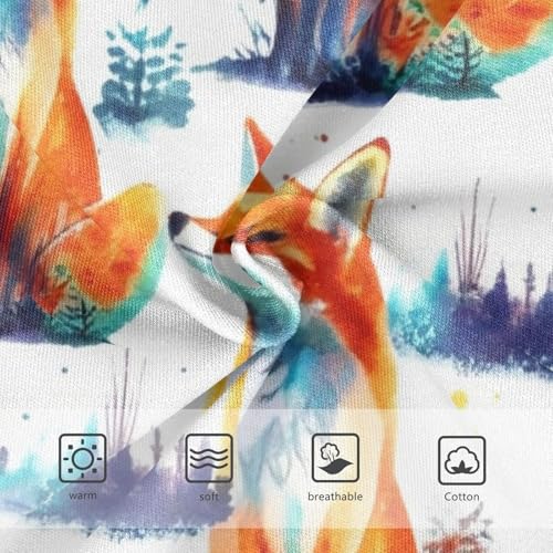 Cute Watercolor Fox Orange Little Girl Panties Toddler Girls Underwear Cotton Cartoon Undies Kids Briefs 2t3