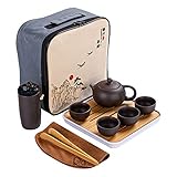 ★EINFACH ZU NUTZEN – Egal ob Sie alleine oder mit Freunden zusammen Tee trinken, das Set ist sehr praktisch und einfach zu benutzen. Mit der Kanne können die Teeblätter zuerst mit heißem Wasser gewaschen und dann aufgegossen werden. In 2-4 Minuten gießen Sie die Teesuppe in die Teetassen und Sie können gemütlich den Tee probieren