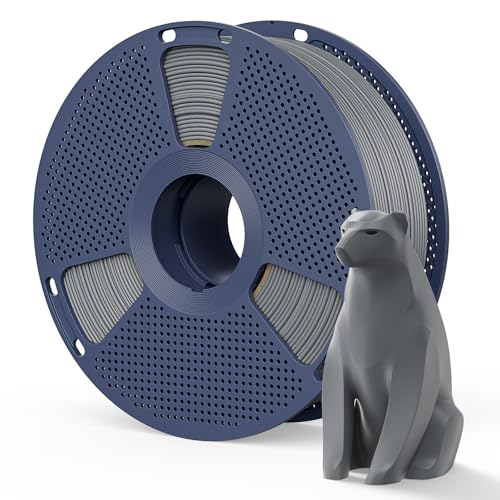 SUNLU Matte PLA Filament 1.75mm 2025 Upgrade Spool Compatible with Bambulab Refill Filament, 1kg(2.2lbs) 3D Printer Filament, Matte Surface Texture, Grey A-mattepla-1kg-grey
