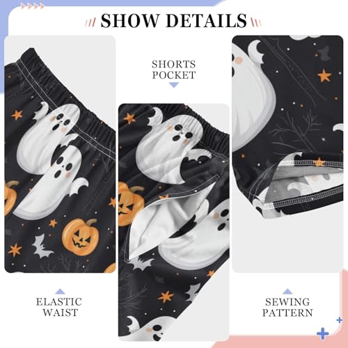 Halloween Cute Ghosts Pumpkins Boys Pants for Kids Jogger Pants with Pockets S4