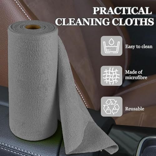 Image of Microfiber Cleaning Cloth Roll 20 Pack - Micro Fibre Cleaning Cloth Roll 25x25cm, Away Cleaning Towels - Reusable and Washable Cloths for Car, House, Garage or Kitchen,( 25 inchx 25 inchCM) (Multicolor)