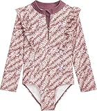 Playshoes Mädchen Schwimmanzug Badeanzug, Lila Langarm, 74-80
