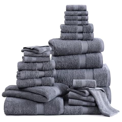 LANE LINEN 24 Piece Cotton Towel Set Cover