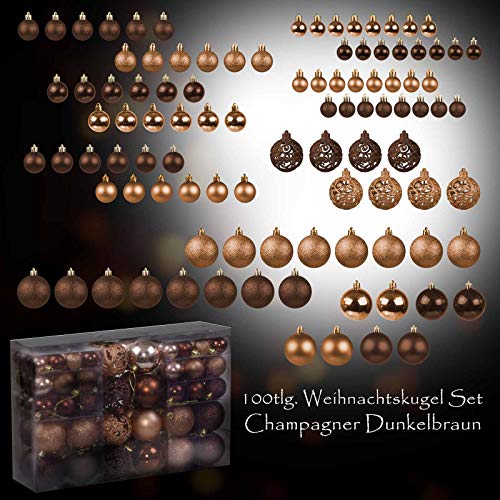 Kaufe 44-teiliges Weihnachtskugel-Set Mit Mehrfarbigem Schneeflocken-Aufdruck, Glänzend