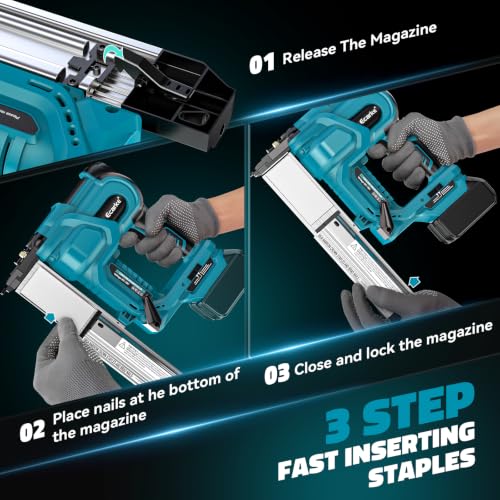 Ecarke Cordless 2-in-1 Brad Nailer for Makita