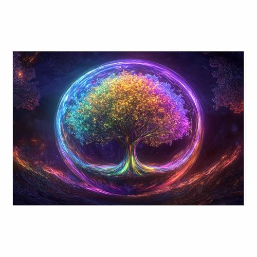 Tableaux Arbre de vie vert 60x90cm sans cadre decoration murale moderne pour le salon