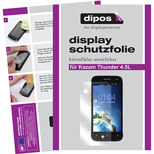dipos I 2X Schutzfolie klar kompatibel mit Kazam Th&er 4.5 L Folie Bildschirmschutzfolie
