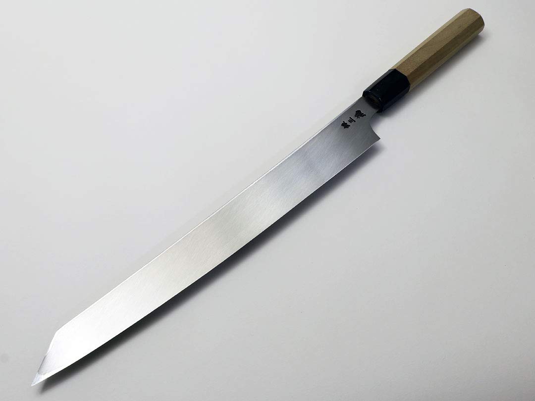 銀三　勘所切付柳刃包丁　300㎜　尺0寸 堺 孝行 シェフシリーズ 銀三鋼 切付柳刃包丁 300mm – 清助刃物