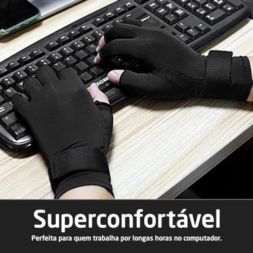 Luva de Compressão para Dor nas Mãos - Unissex - Tamanho Único - Alívio Flex