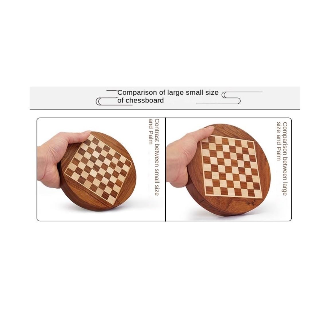 Zestaw Szachowy Magnetyczne Szachy Z Szufladą Litego Drewna Przenośne Antypoślizgowe Pudełko Wykwintna Wygodna Deska Do Przechowywania Gra(22.7 * 4cm)