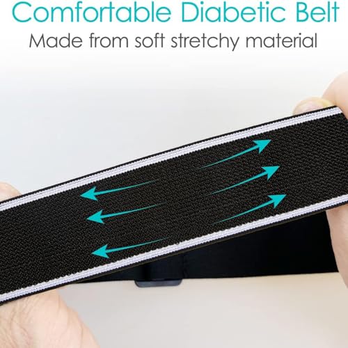 Image of Insulin Pump Belt, Expandable Medical Waist Pouch, Diabetic Running Belt with Pocket, Adjustable Waist, Diabetic Supplies