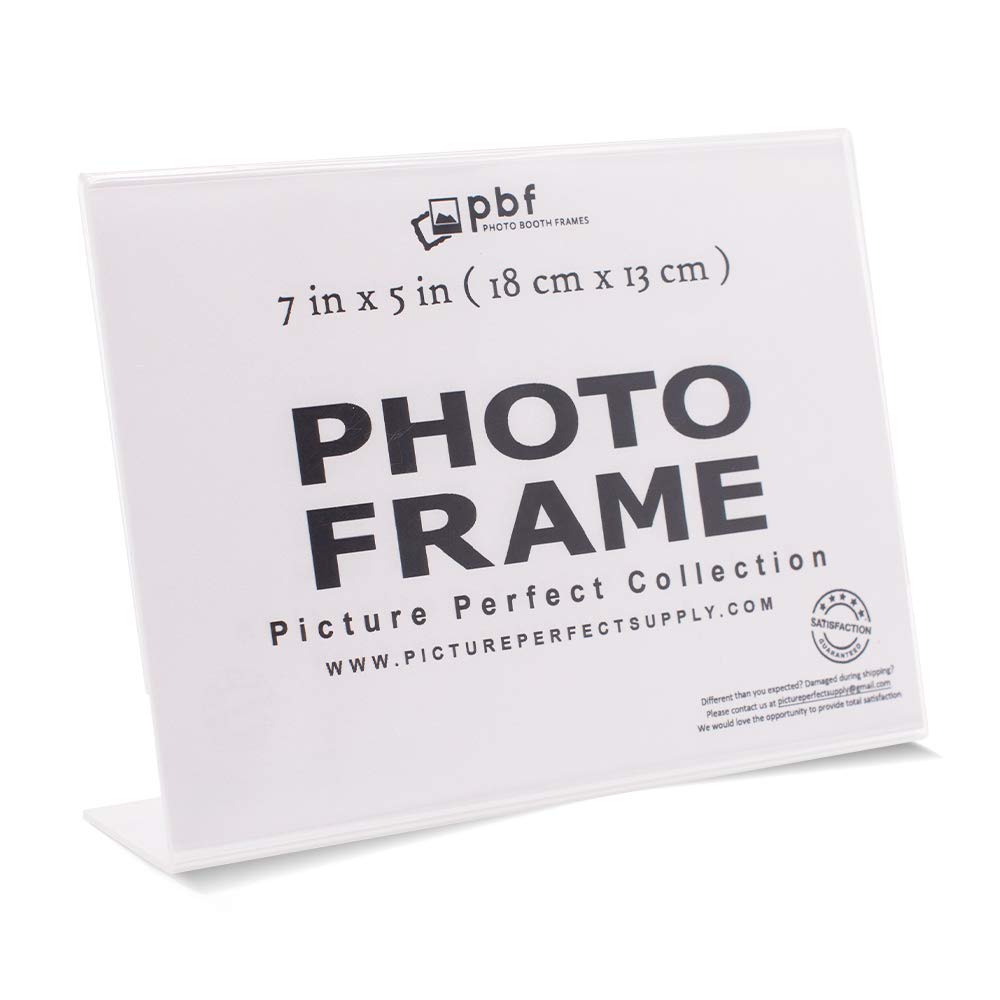 Buy Photo Booth Frames 7x5 Inch Clear Acrylic Display, Slanted Back