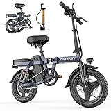 INSDRGN A14 Electric Bike – Premium Adult E-Bike with AI-Powered Pedal Assist, 9 Shock Absorbers, 44.99% Brake Ratio, 500W Motor, Mini Folding Electric Bike, and 499Wh Removable Battery - Blue