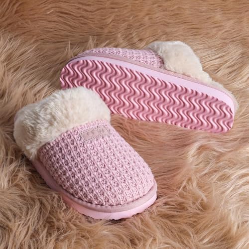 Image of OOW Cozy House Slippers for Women with Memory Foam Fuzzy Shoes for Indoor