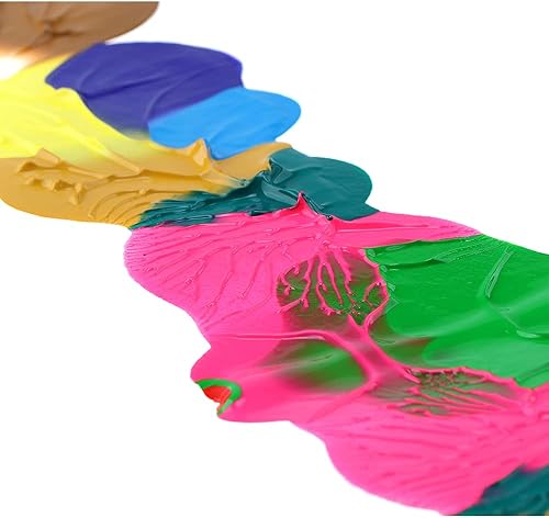 Miniatura 4 de TRANSON Juego de pintura acrílica de 24 colores con 5 pinceles de pintura no tóxica para lienzo artesanal pintura de arte rupestre