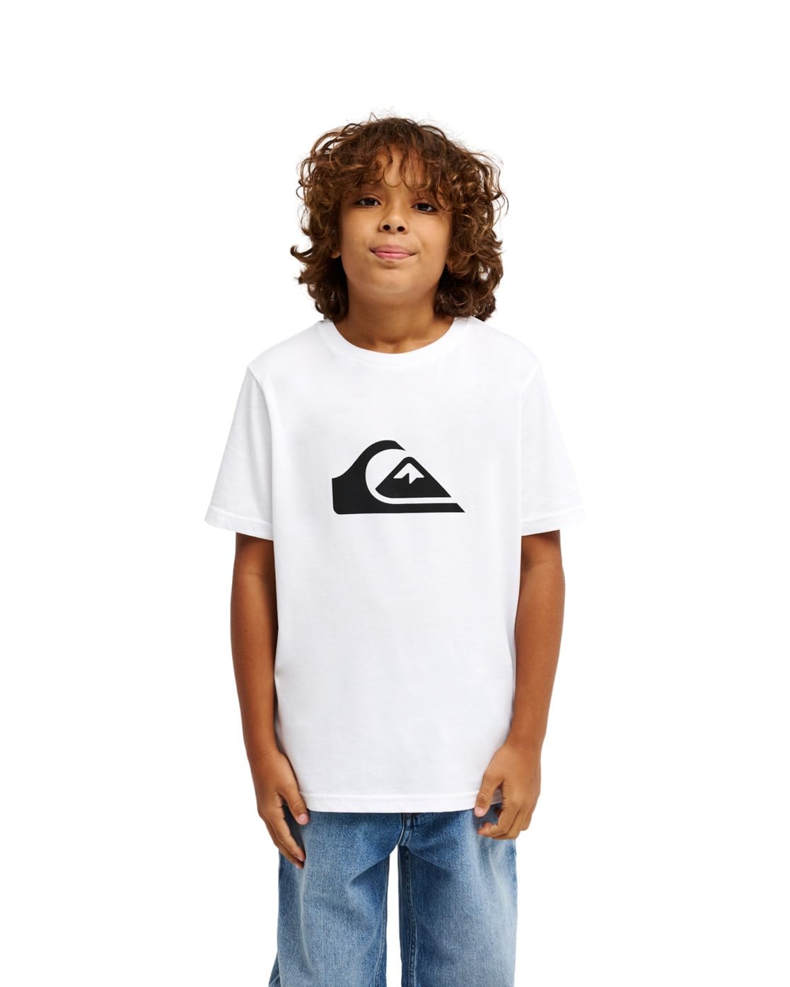 Quiksilver Boys Ev Comp Logo T-Shirt, White, Size 10 Years