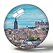 Regno Unito Inghilterra Edimburgo Città Vecchia 3D Magnete per Frigorifero Collezione di Souvenir Regalo da Viaggio Cerchio Magneti da Frigorifero in Cristallo