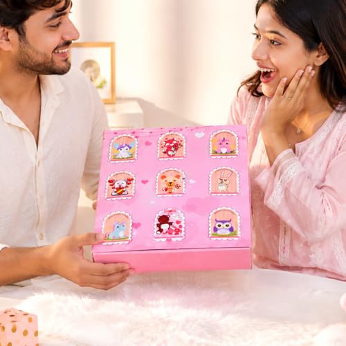 Image of Art Street Gift Hamper Box with Greeting Cards, Mini Gifts & Keepsakes,Raksha Bandhan Gift for Brother, Sister, Friends, Kids, Family, Birthday, Return Gift & Surprise Gift Hamper