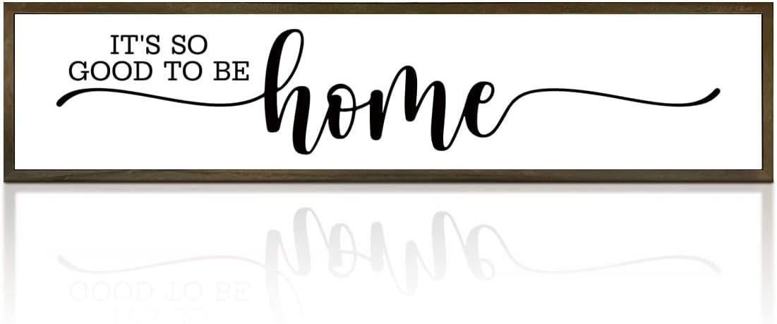 It’s So Good To Be Home Sign, Home Wall Decor Wood Framed, Wooden Box Sign Desk Décor, Farmhouse Country Wall Signs, Housewarming Gift, Small Wood Sign