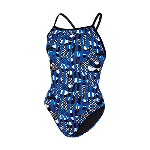 Dolfin Women's Reliance Team Print V Back Blue 26