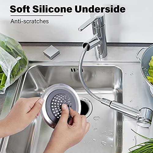 Silicone Kitchen Sink Drains Strainer, Wide Rim 4.65" Diameter (2 Pack) #TOP7