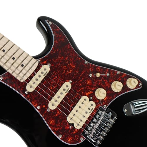 Image of SEST230 HSS Electric Guitar with Bag | Beginner Electric Guitar Kit with HSS Pickups, Basswood Body, Maple Neck & Rosewood Fretboard, Tremolo Bridge| Includes Padded Gig Bag & Allen Key