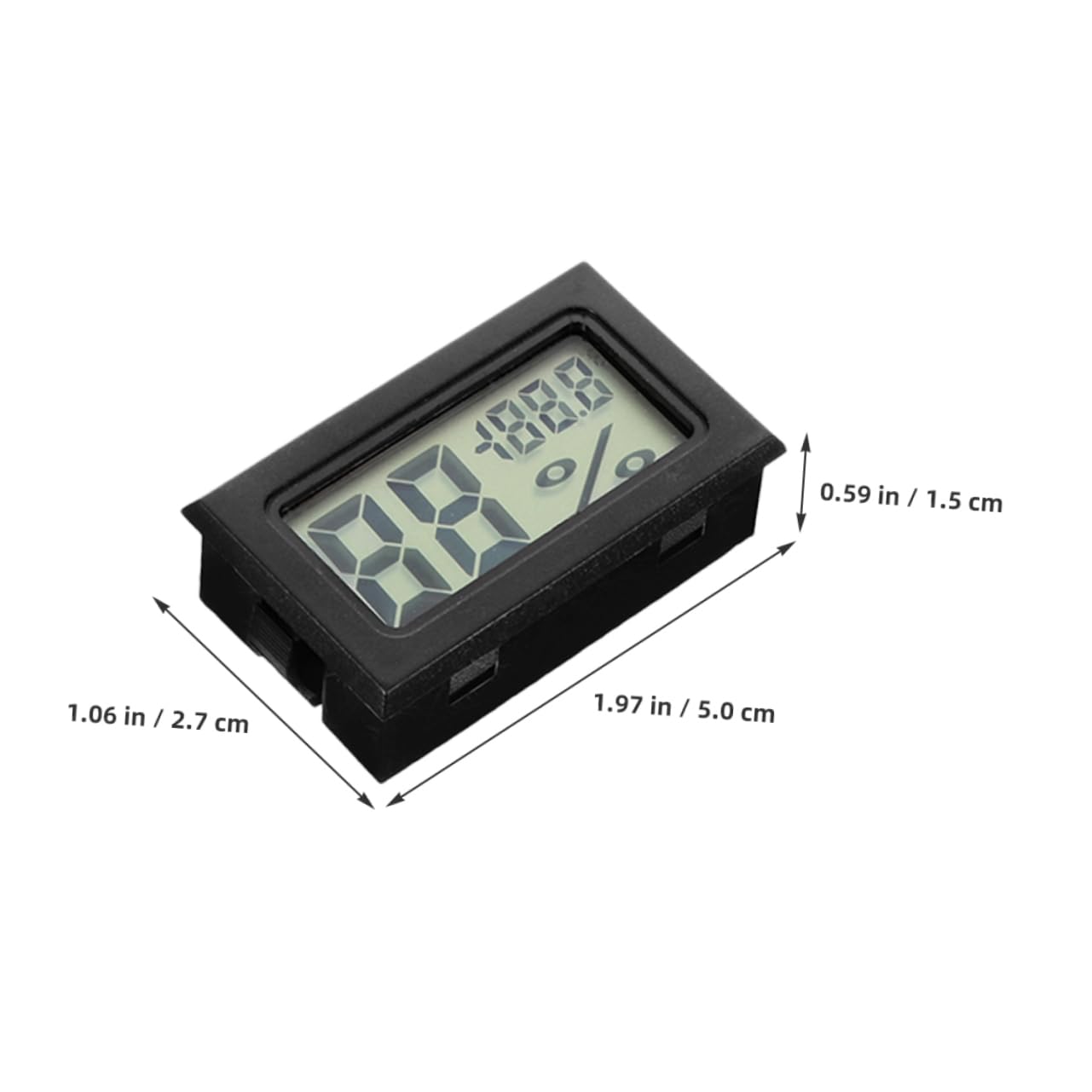 CIYODO 2Pcs Mini Digital Thermometer and Hygrometer Compact Indoor Humidity with Display for Home Use Easy Installation and Accurate Readings