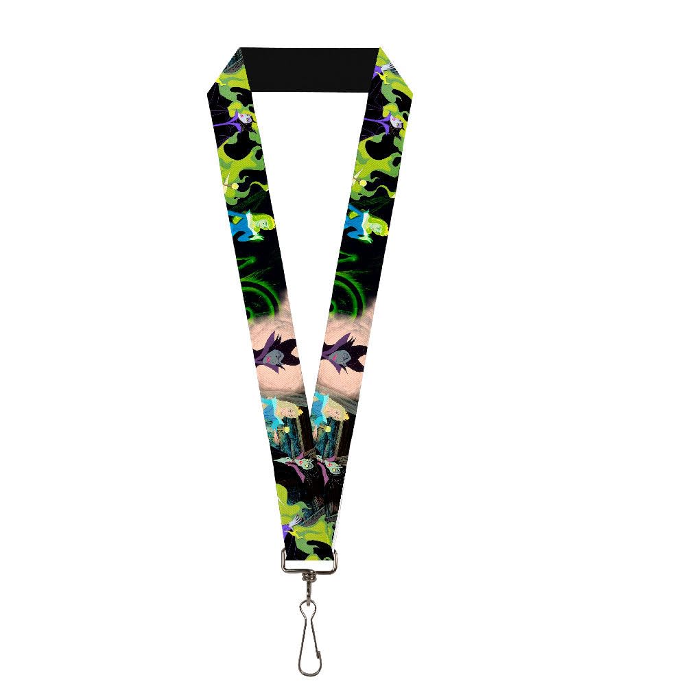 Buckle-Down - Key Chain - Lanyard - 1.0" - Princess Aurora & Maleficent Scenes unisex-adults One size, Multicolor